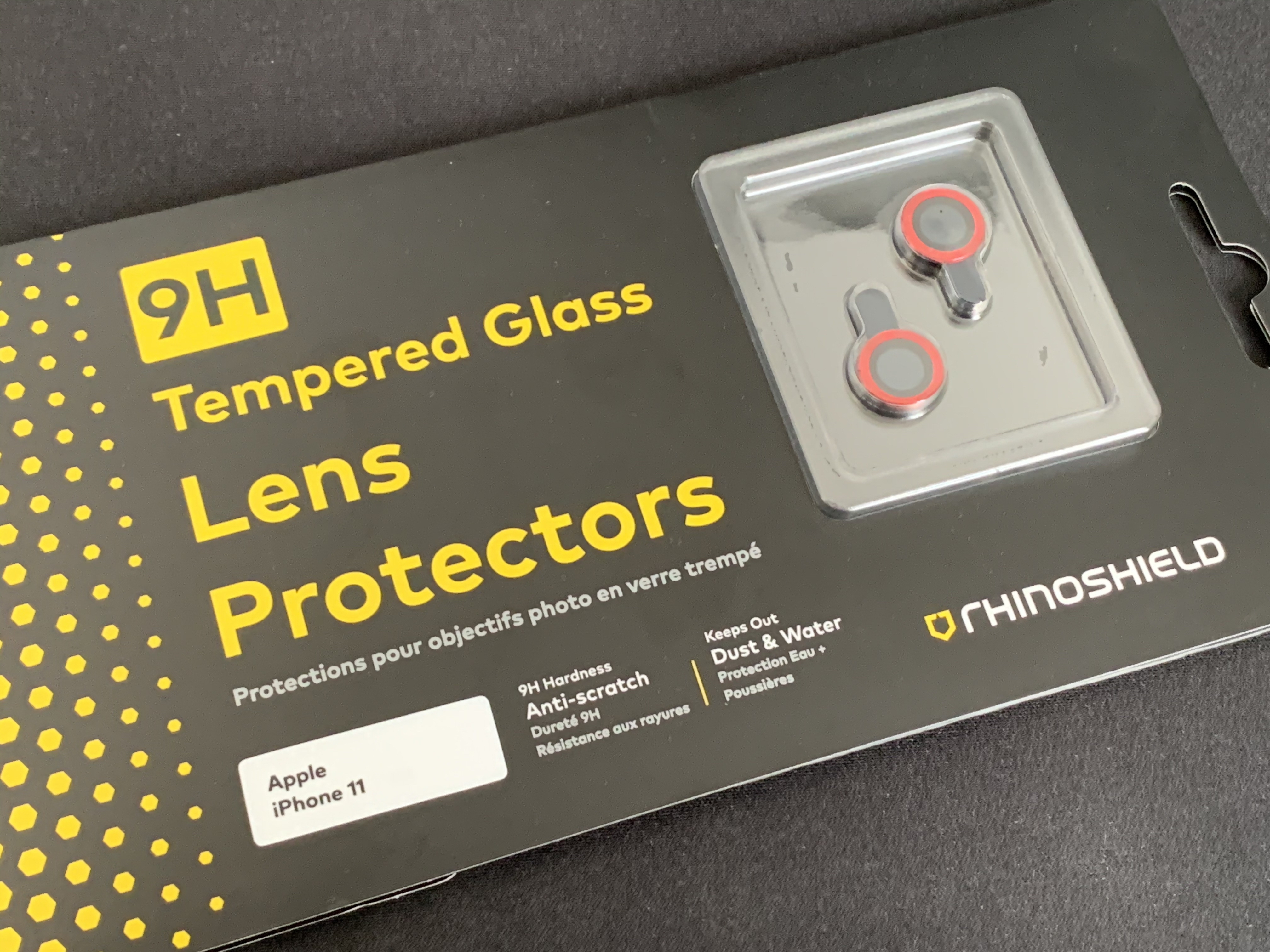RhinoShield : Protections pour objectifs photo en verre trempé 9H pour  iPhone 11 